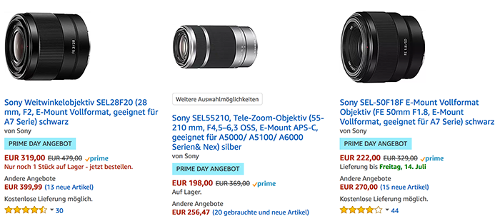 777 many Day E-mount lens Euro – A7 savings Massive Europe: sonyalpharumors in Prime for Sony Savings and