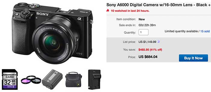$65 off and free extras on the Sony A6000. – sonyalpharumors