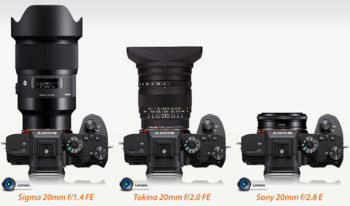 From Big to Small: 20mm E-mount lens size comparison | sonyalpharumors