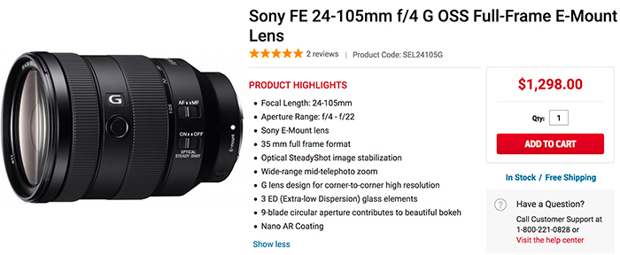 site Nutteloos Pastoor Sony A7III kit and the 24-105mm lens in Stock at FocusCamera -  sonyalpharumors
