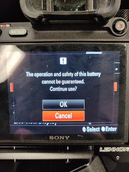 New and A7rIII 2.0 firmware causes issues with third party batteries –