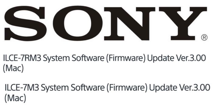 officially released the new A7rIII firmware updates! – sonyalpharumors