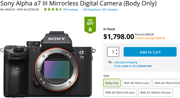 And now it’s here: The first $200 price drop on the Sony A7III ...