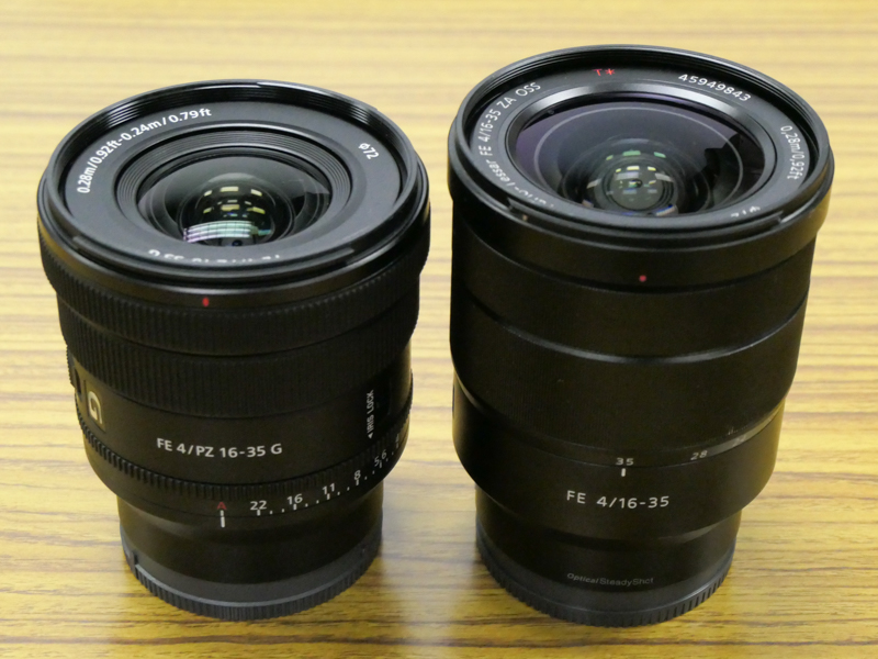Size Comparison: Sony FE PZ 16-35mm F4 G vs Zeiss 16-35mm F4 vs16-35mm