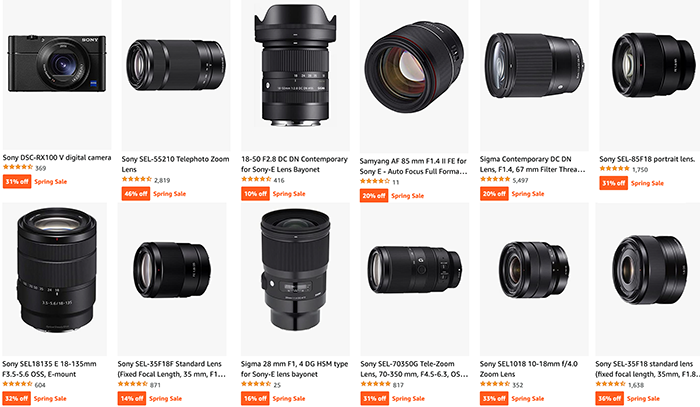 Amazon Europe launched the massive Spring sale: Save big on E-mount ...
